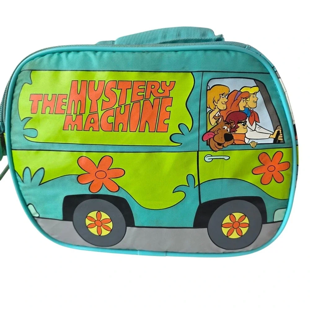 Vintage 1999 Scooby-Doo Mystery Machine Rolling Suitcase and Lunch Bag Set
